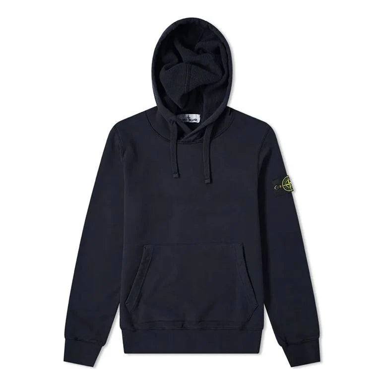 Stone Island Garment Dyed Popover Hoodie Navy