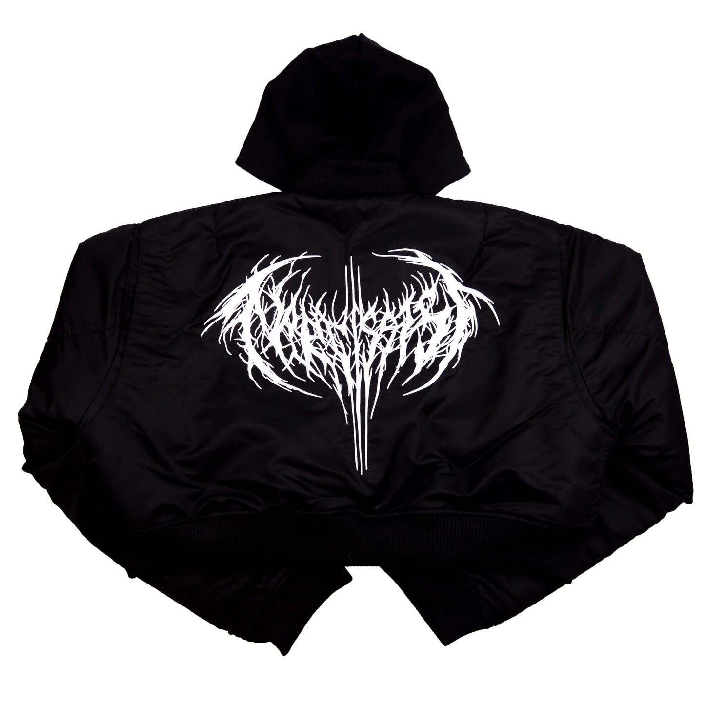 Playboi Carti Black Narcissist Cropped Bomber Jacket