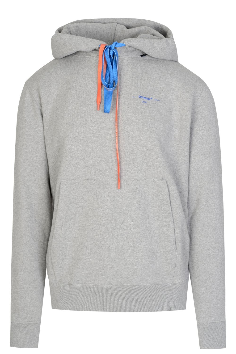 Off White Acrylic Diagonal Arrow Hooded Sweatshirt Grey
