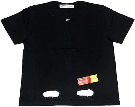 OFF-WHITE Incomplete Spray Paint Tee Black