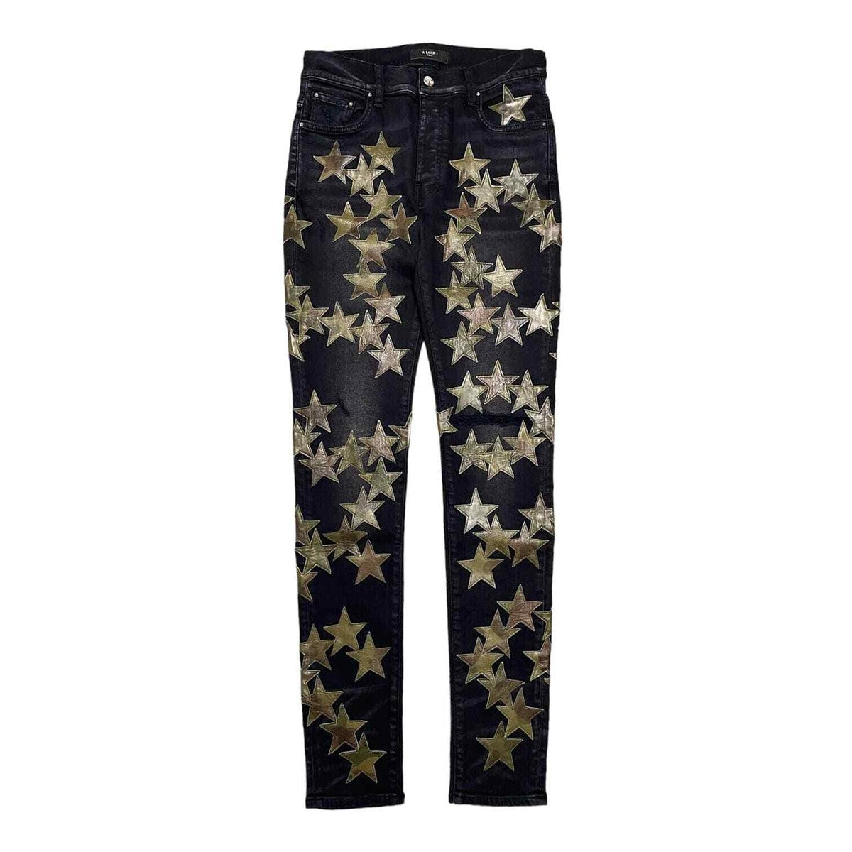 Amiri Chemist Camo Star Patch Jeans Black