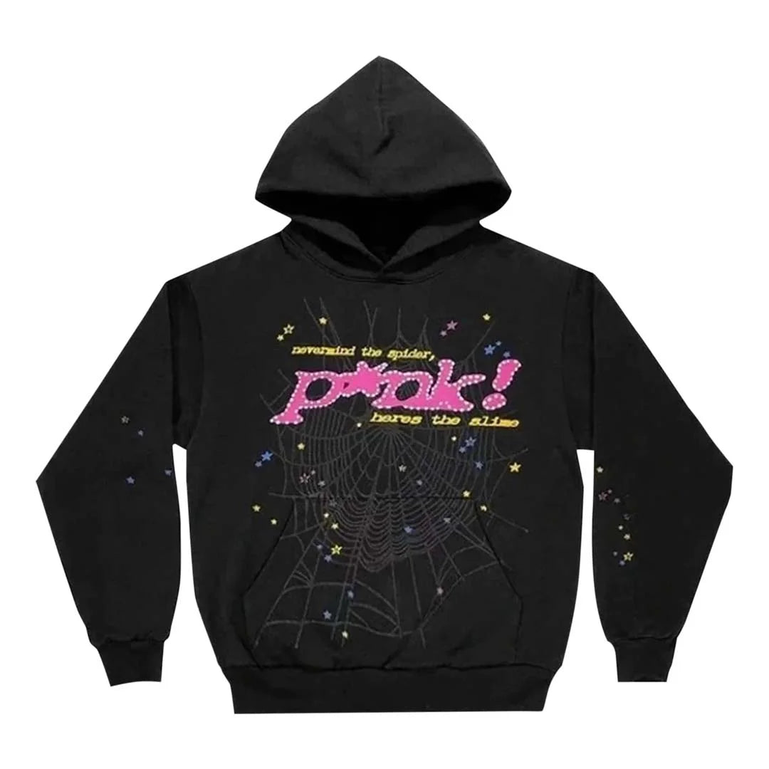 Sp5der P*NK Hoodie Black