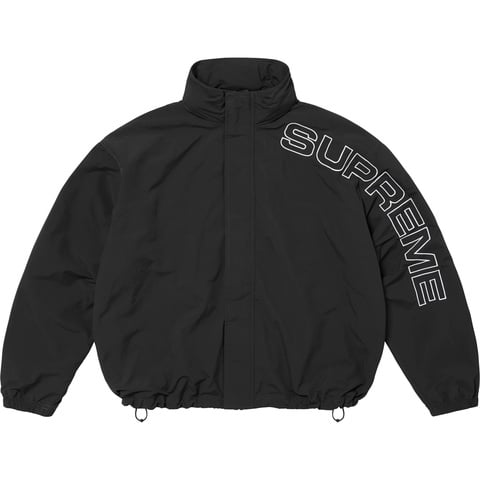 Supreme Spellout Embroided Track Jacket Black