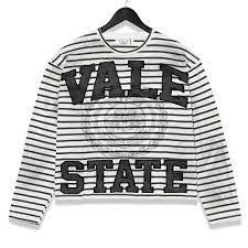 Vale State Striped Longsleeve Black White