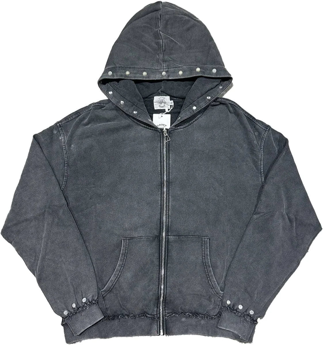 Saint Vanity Terry Zip Up Dark Grey